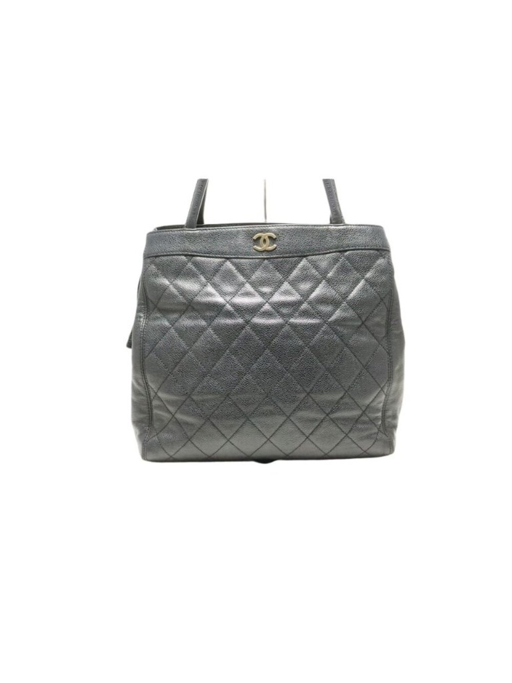 Chanel Quilted Caviar Leather GD Tote
